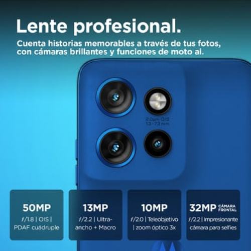 Motorola - Motorola edge 50 Neo 16,1 cm (6.36") SIM doble Android 14 5G USB Tipo C 8 GB 256 GB 4310 mAh Azul - Nuevo