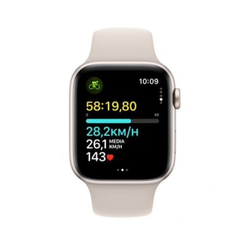 Apple - Apple Watch SE OLED 44 mm Digital 368 x 448 Pixeles Pantalla táctil Beige Wifi GPS (satélite) - Nuevo