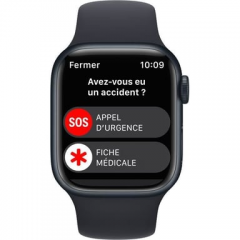 Apple - Apple Watch Series 8 OLED 41 mm Digital 352 x 430 Pixeles Pantalla táctil Negro Wifi GPS (satélite) - Nuevo