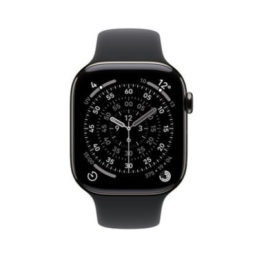 Apple - Watch Series 11 (2025) GPS + Cellular - Caja de Titanio negra de 42 mm con correa deportiva, color negro - S/M - Nuevo