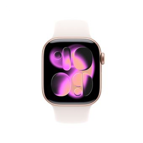 Apple - Watch Series 11 (2025) GPS + Cellular 42 mm Caja de aluminio en oro rosa con correa deportiva, Rosa - S/M - Nuevo