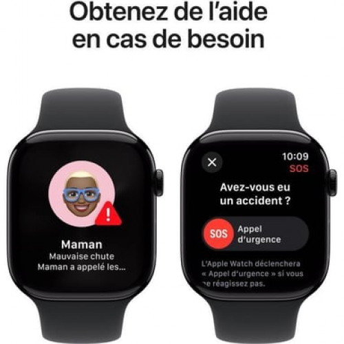 Apple - Apple Watch Series 10 OLED 46 mm Digital 416 x 496 Pixeles Pantalla táctil Negro Wifi GPS (satélite) - Nuevo