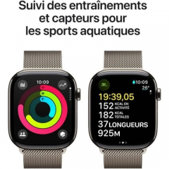 Apple - Apple Watch Series 10 OLED 46 mm Digital 416 x 496 Pixeles Pantalla táctil 4G Titanio Wifi GPS (satélite) - Nuevo