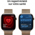Apple - Watch Series 11 (2025) GPS + Cellular, caja de titanio dorado de 46 mm con correa milanesa, dorado - M/L - Nuevo