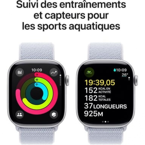 Apple - Apple Watch Series 10 OLED 46 mm Digital 416 x 496 Pixeles Pantalla táctil 4G Plata Wifi GPS (satélite) - Nuevo