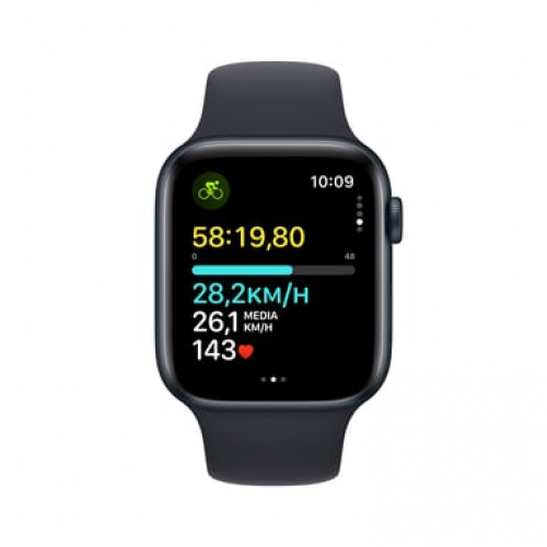 Apple - Apple Watch SE OLED 44 mm Digital 368 x 448 Pixeles Pantalla táctil 4G Negro Wifi GPS (satélite) - Nuevo
