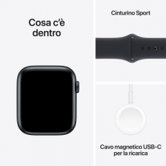 Apple - Apple Watch SE OLED 44 mm Digital 368 x 448 Pixeles Pantalla táctil Negro Wifi GPS (satélite) - Nuevo
