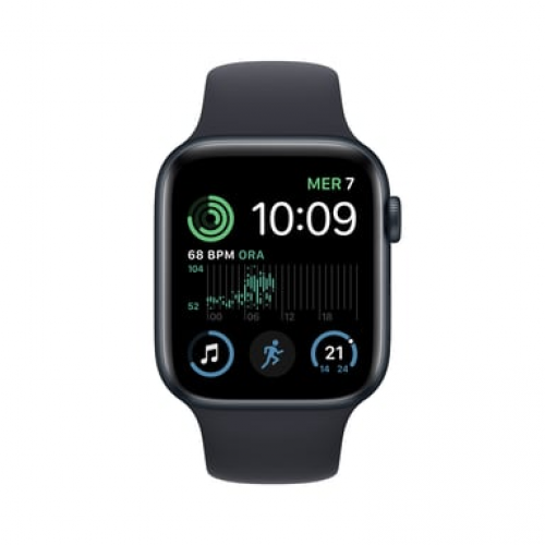 Apple - Apple Watch SE OLED 44 mm Digital 368 x 448 Pixeles Pantalla táctil Negro Wifi GPS (satélite) - Nuevo