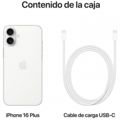 Apple - iPhone 16 Plus (5G) 128 Gb, Blanco - Nuevo