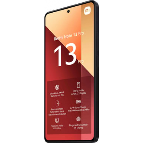 Xiaomi - Redmi Note 13 Pro (4G) 256 GB, Negro - Nuevo