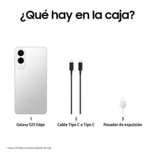 Samsung - Galaxy S25 Edge 5G 512 GB, Titanio Plateado - Nuevo