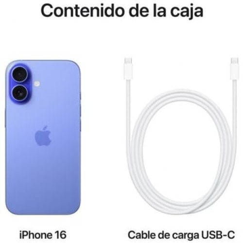 Apple - iPhone 16 (5G) 128 Gb, Azul Ultramar - Nuevo