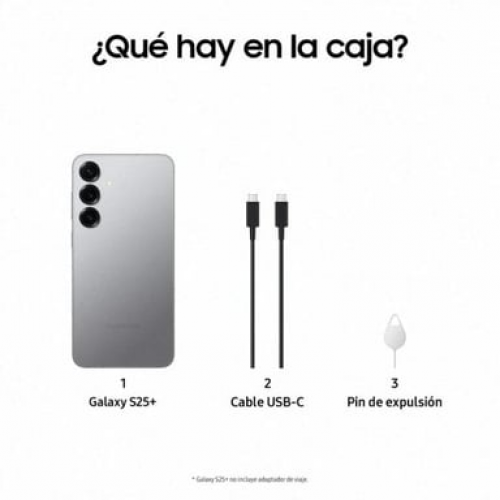 Samsung - Galaxy S25 Plus (5G) 256 GB, plateado - Nuevo