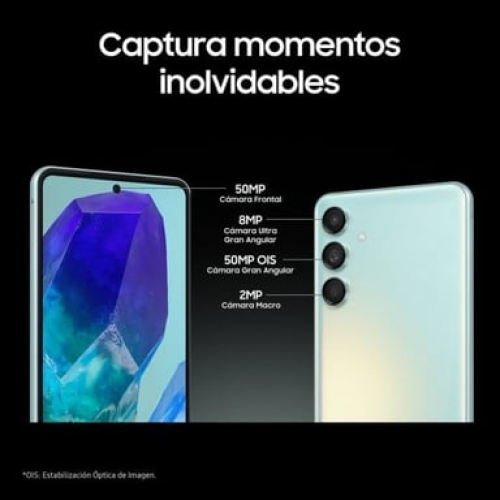 Samsung - Galaxy M55 (5G) 256 GB, azul oscuro - Nuevo