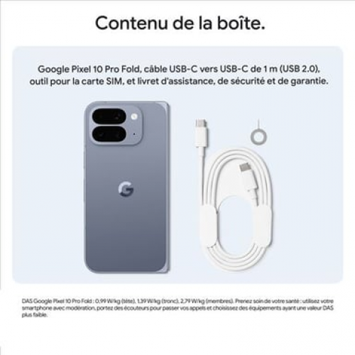 Google - Pixel 10 Pro Fold (5G) 256 GB, Qwartz - Nuevo