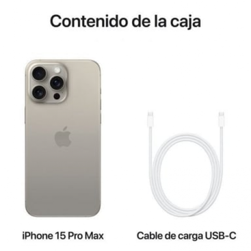 Apple - iPhone 15 Pro Max (5G) 512 GB, titanio natural, desbloqueado - Nuevo