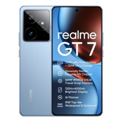 Realme - realme GT 7 17,2 cm (6.78") SIM doble Android 15 5G USB Tipo C 12 GB 512 GB 7000 mAh Azul - Nuevo