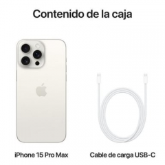Apple - iPhone 15 Pro Max (5G) 512 GB, blanco titanio, desbloqueado - Nuevo