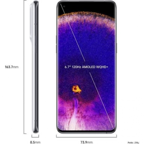 Oppo - Find X5 Pro,256 GB, Blanco, desbloqueado - Nuevo