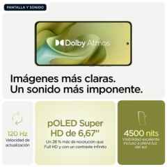 Motorola - Motorola moto g86 5G 16,9 cm (6.67") SIM doble Android 15 USB Tipo C 8 GB 256 GB 5200 mAh Verde - Nuevo