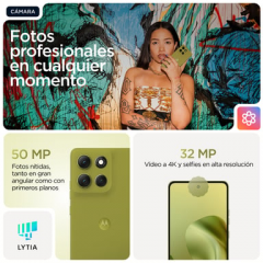 Motorola - Motorola moto g86 5G 16,9 cm (6.67") SIM doble Android 15 USB Tipo C 8 GB 256 GB 5200 mAh Verde - Nuevo