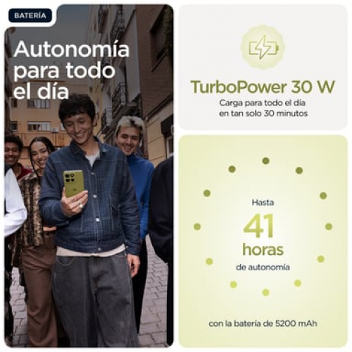 Motorola - Motorola moto g86 5G 16,9 cm (6.67") SIM doble Android 15 USB Tipo C 8 GB 256 GB 5200 mAh Verde - Nuevo