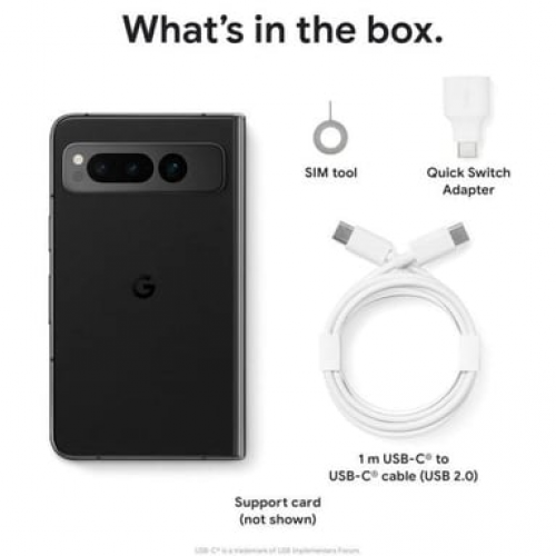 Google - Google Pixel Fold 19,3 cm (7.6") SIM doble 5G USB Tipo C 12 GB 256 GB 4821 mAh Negro - Nuevo