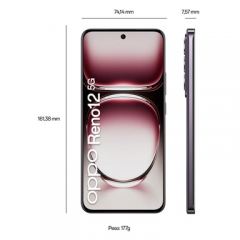 Oppo - OPPO Reno12 (5G) 256 GB, Negro - Nuevo