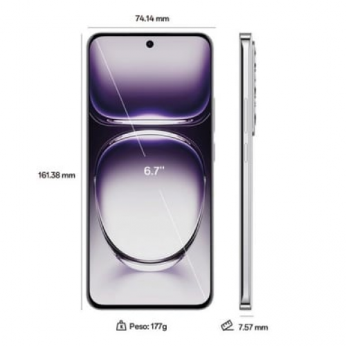 Oppo - OPPO Reno12 (5G) 256 GB, Negro - Nuevo