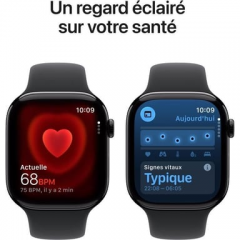 Apple - Apple Watch Series 11 OLED 46 mm Digital 416 x 496 Pixeles Pantalla táctil Negro Wifi GPS (satélite) - Nuevo