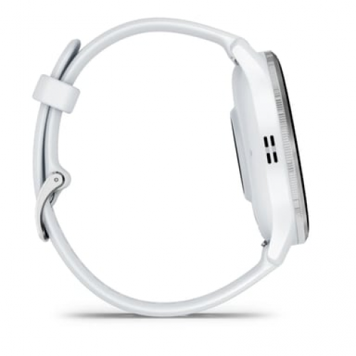 Garmin - Reloj conectado Garmin Venu 3 de 45 mm en acero inoxidable plateado, caja blanca y correa de silicona blanca - Nuevo