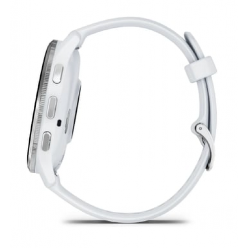 Garmin - Reloj conectado Garmin Venu 3 de 45 mm en acero inoxidable plateado, caja blanca y correa de silicona blanca - Nuevo