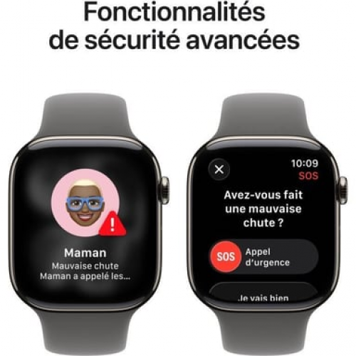 Apple - Watch Series 11 (2025) GPS + Cellular, caja de titanio natural de 46 mm con correa deportiva, gris - M/L - Nuevo