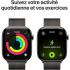 Apple - Watch Series 11 (2025) GPS + Cellular, caja de titanio color pizarra de 46 mm con correa milanesa, negro - M/L - Nuevo