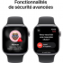 Apple - Watch Series 11 (2025) GPS + Cellular - Caja de aluminio gris espacial de 42 mm con correa deportiva, color negro - S/M - Nuevo