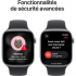 Apple - Watch Series 11 (2025) GPS + Cellular, caja de aluminio gris espacial de 46 mm con correa deportiva, negro - M/L - Nuevo