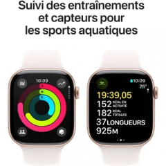Apple - Apple Watch Series 10 OLED 46 mm Digital 416 x 496 Pixeles Pantalla táctil Oro rosa Wifi GPS (satélite) - Nuevo