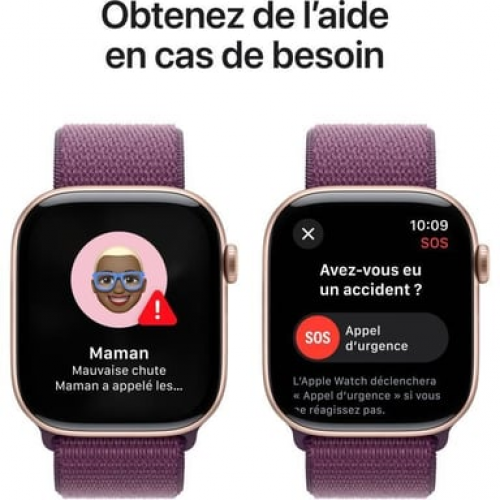 Apple - Apple Watch Series 10 OLED 46 mm Digital 416 x 496 Pixeles Pantalla táctil Oro rosa Wifi GPS (satélite) - Nuevo