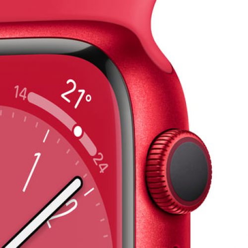 Apple - Apple Watch Series 8 OLED 41 mm Digital 352 x 430 Pixeles Pantalla táctil Rojo Wifi GPS (satélite) - Nuevo
