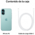 Apple - iPhone 16 (5G) 256 Gb, Verde Azulado - Nuevo