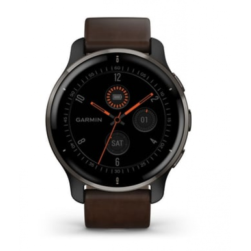 Garmin - Garmin Venu 2 AMOLED Digital 416 x 416 Pixeles Pantalla táctil Negro, Gris Wifi GPS (satélite) - Nuevo