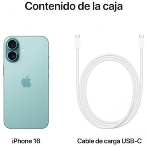 Apple - iPhone 16 (5G) 512 Gb, Verde Azulado - Nuevo
