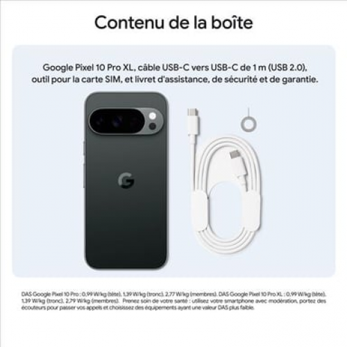 Google - Pixel 10 Pro XL (5G) 512 GB, Negro volcánico - Nuevo
