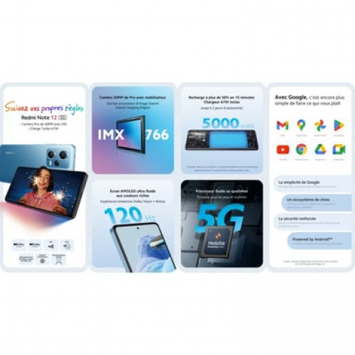 Xiaomi - Xiaomi Redmi Note 12 Pro (5G) 128 GB, Negro, Desbloqueado - Nuevo