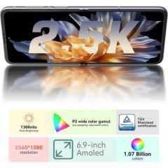 Blackview - Blackview HERO 10 Teléfono Plegable, Pantalla AMOLED de 6.9 pulgadas, 12GB + 256GB, Cámara de 108MP, Carga Rápida de 45W, NFC, ID de Huella Digital, Android 13 - Nuevo